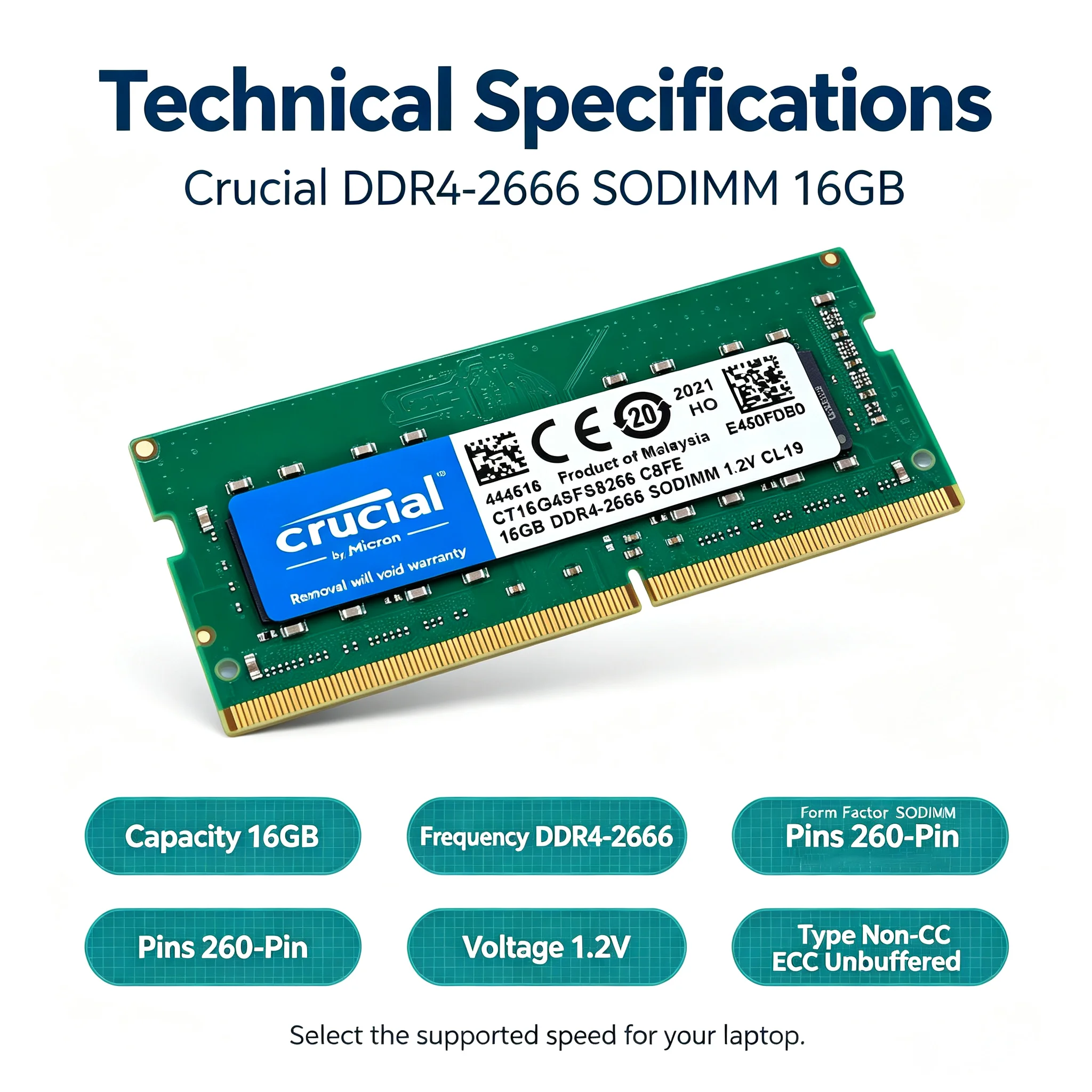 Crucial DDR4 Dizüstü Bilgisaya - Ddr4 3200 16Gb incelemesi ve fiyatı