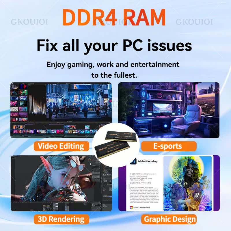 GKOUIOI DDR4 Memoria Ram 4GB 8 - Ddr4 3200 16Gb incelemesi ve fiyatı
